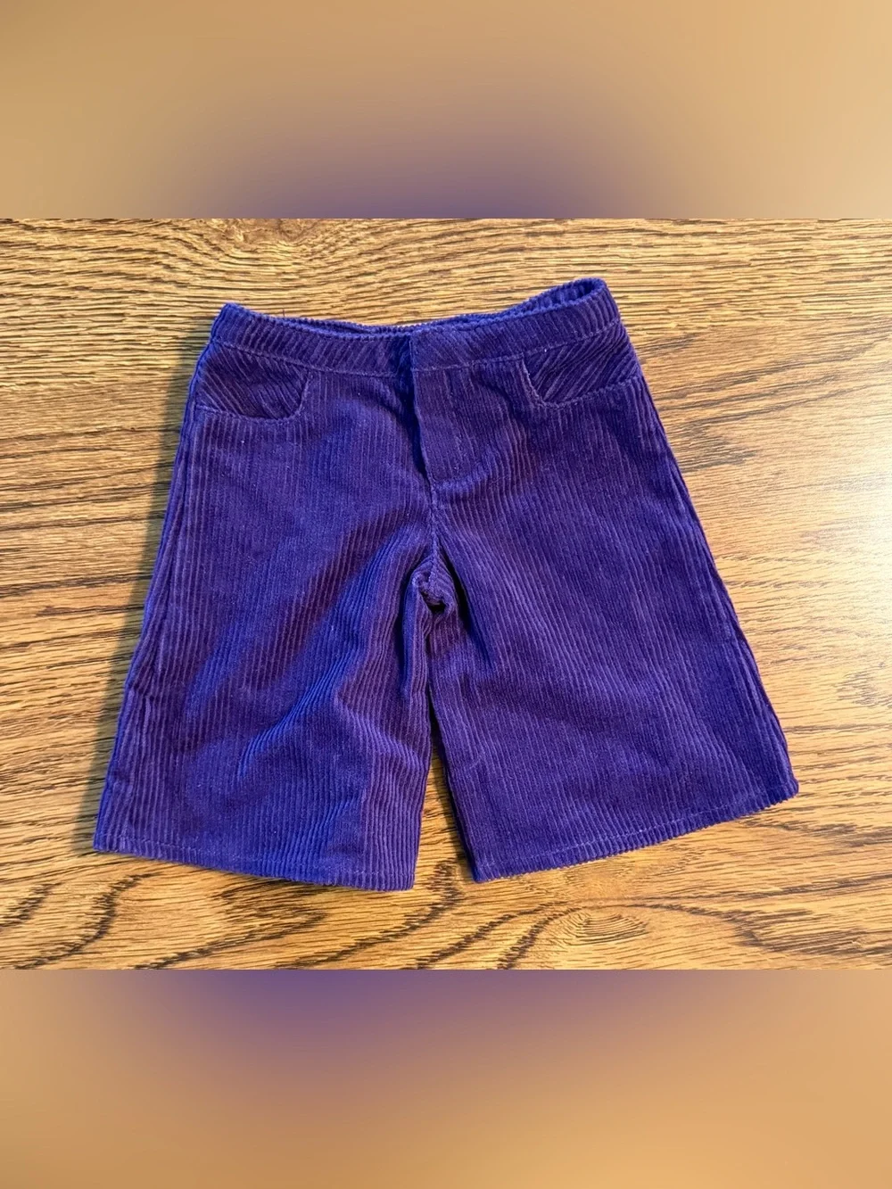American Girl Purple Corduroy Gaucho Pants, Doll Size